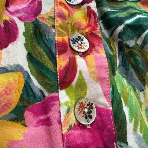 FARM Rio Off White Painted Flowers Romper - Size XS - Picture 6 of 9